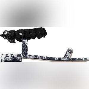 Chanel Tweed Sandals